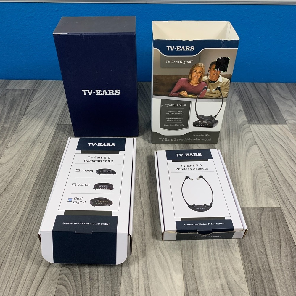 TV Ears 5.0 Digital Wireless Headset System 11741 Complete in Box